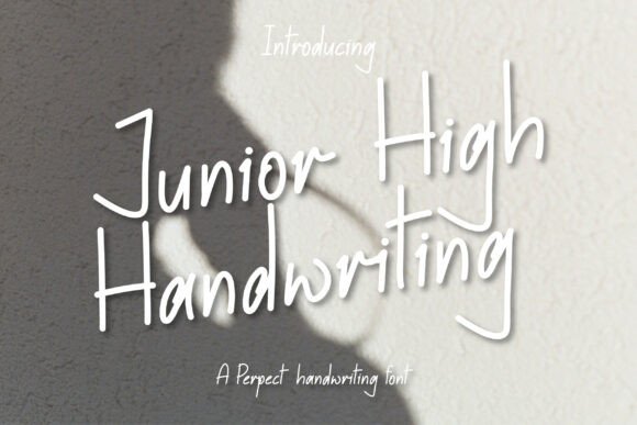 Junior High Handwriting: A Stylish Script Font for Digital Design
