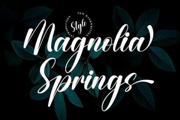 Magnolia Springs: A Bold Script Font for Editorial Design