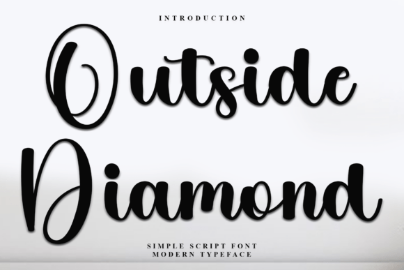 Outside Diamond: A Festive Script Font for Editorial Design