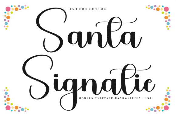 Santa Signatie: A Festive Font for Handmade Creators