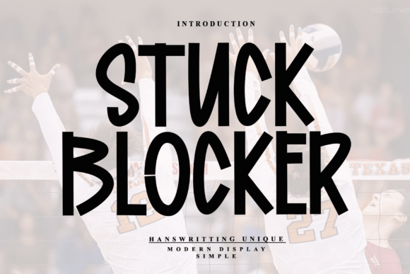 Stuck Blocker: A Bold Script Font for Editorial Design