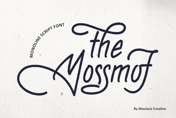 The Mossmof: A Script Font for Handmade Crafters and Product Creators