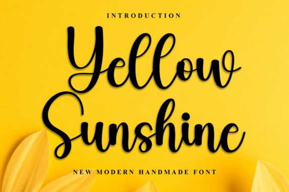 Yellow Sunshine: A Festive Font for Editorial Magic